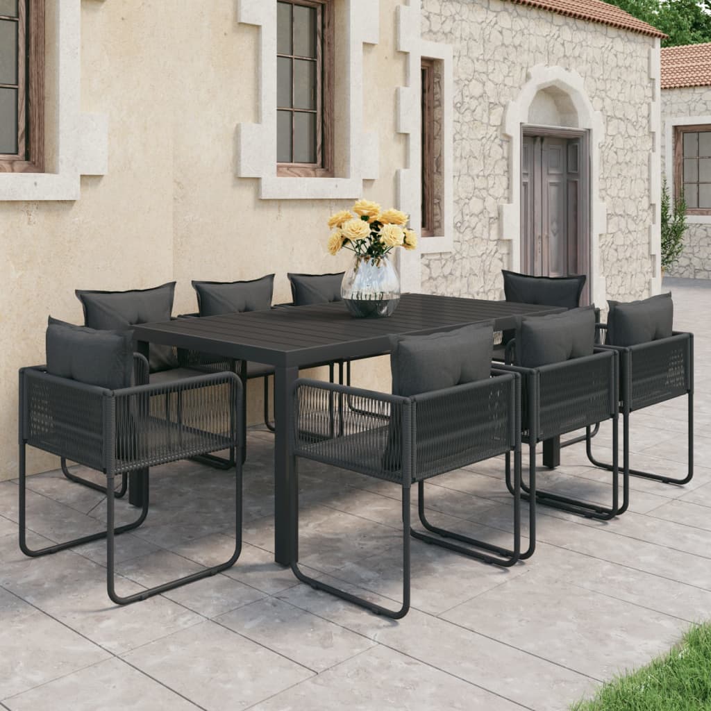 3-Tlg. Garten-Essgruppe Pvc Rattan