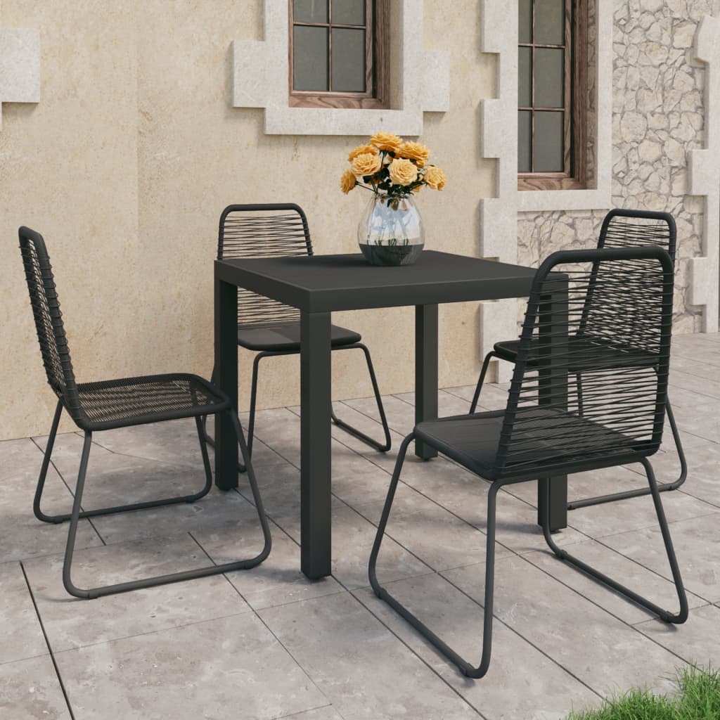 3-Tlg. Garten-Essgruppe Pvc Rattan