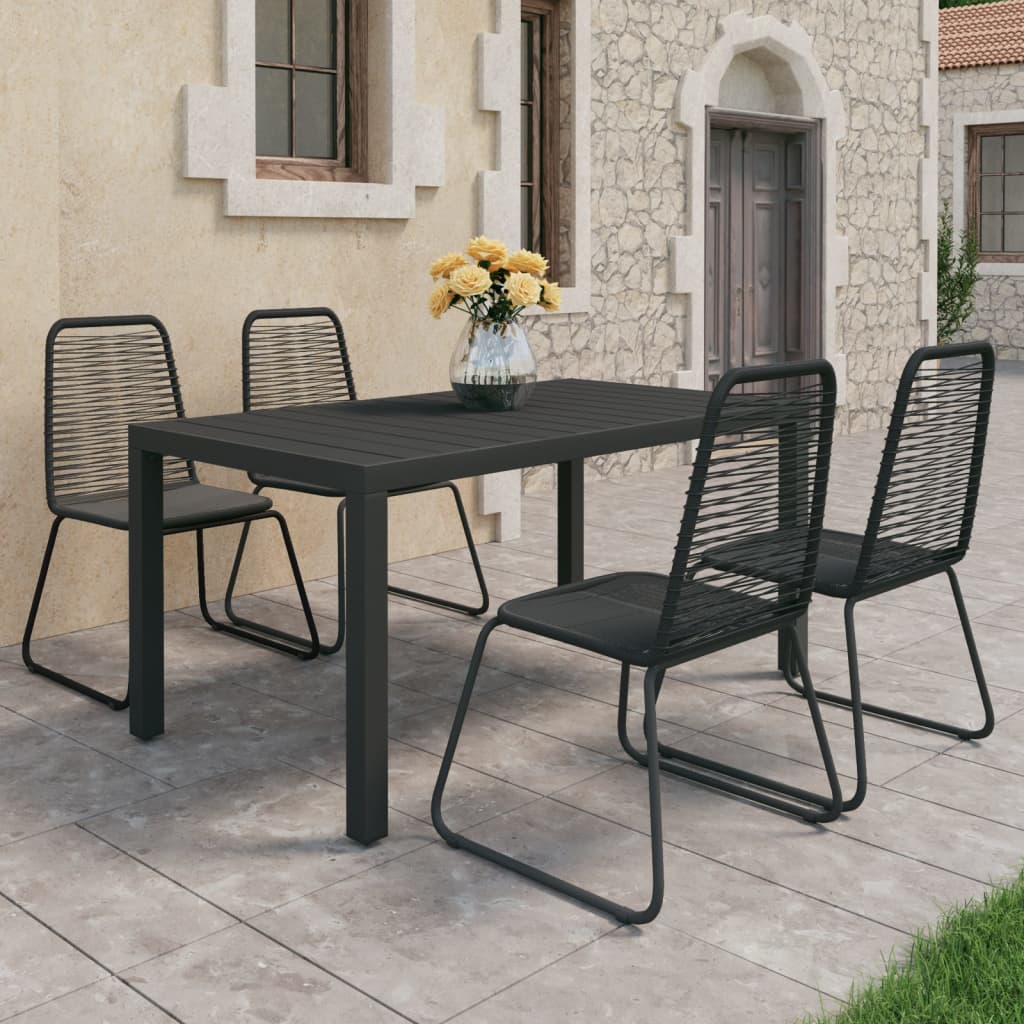3-Tlg. Garten-Essgruppe Pvc Rattan