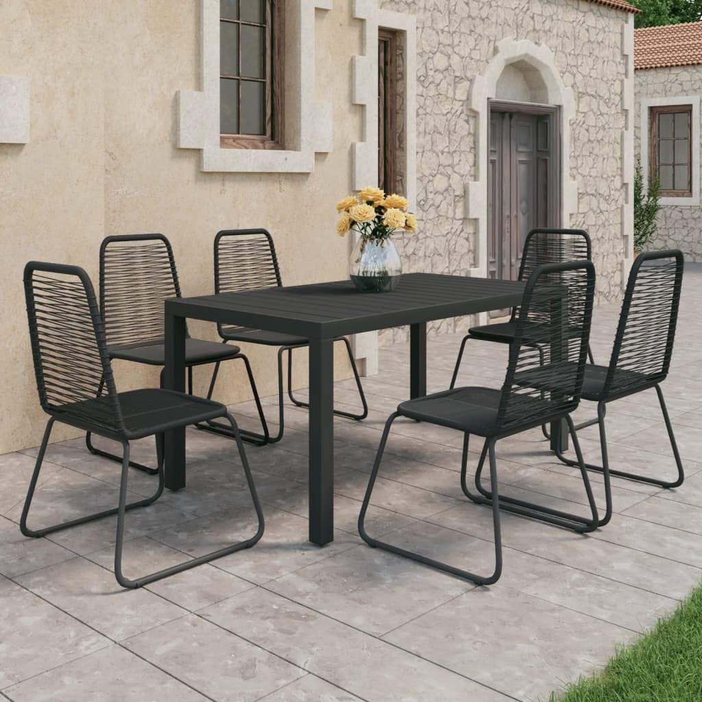 3-Tlg. Garten-Essgruppe Pvc Rattan