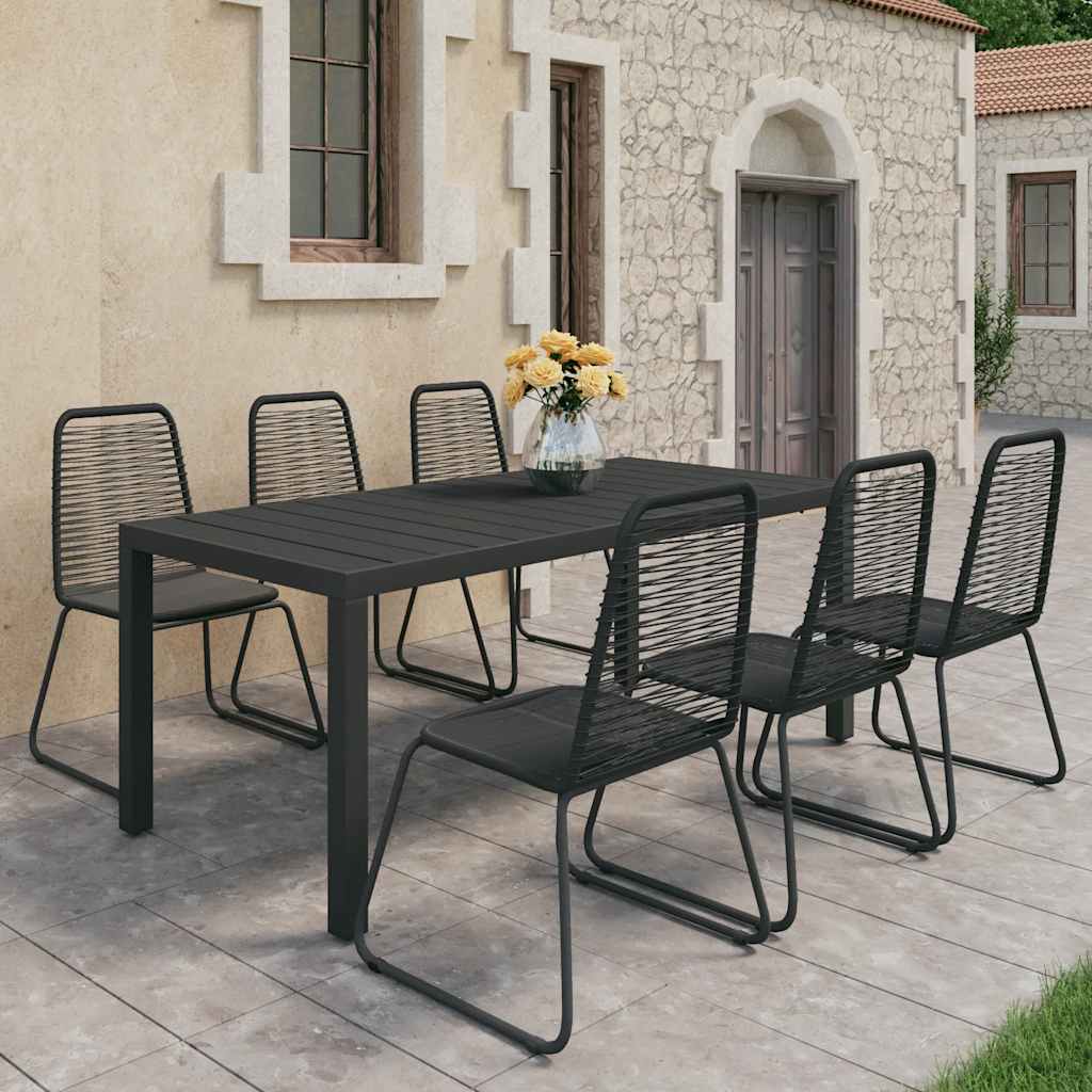 3-Tlg. Garten-Essgruppe Pvc Rattan