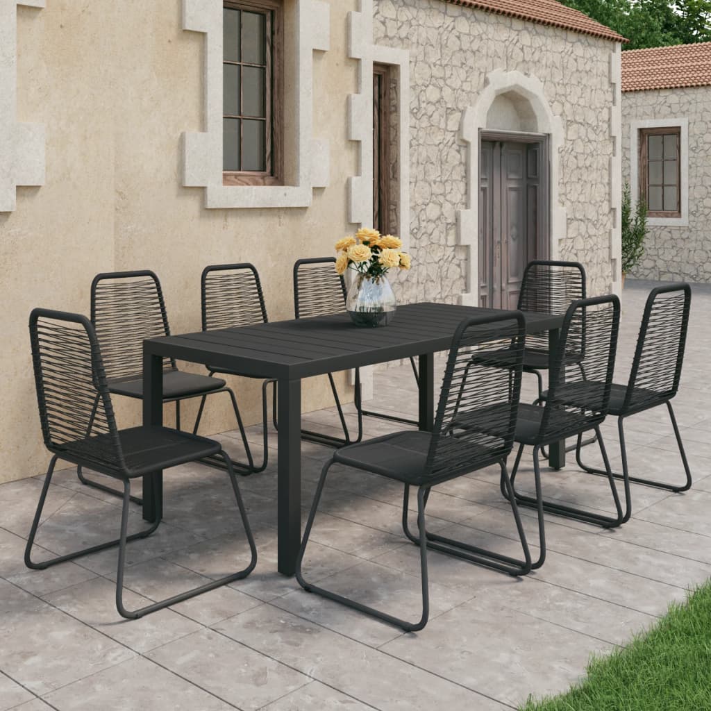 3-Tlg. Garten-Essgruppe Pvc Rattan