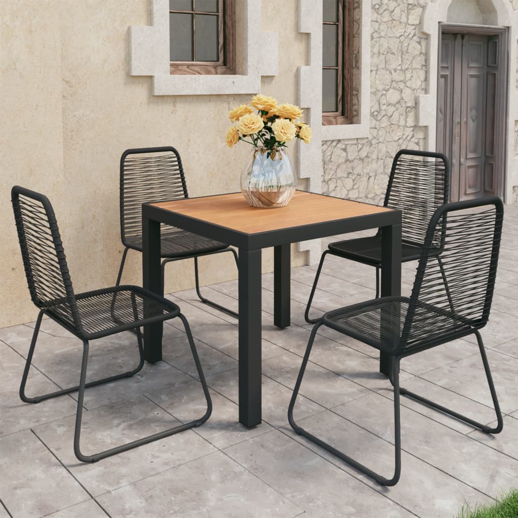 3-Tlg. Garten-Essgruppe Pvc Rattan