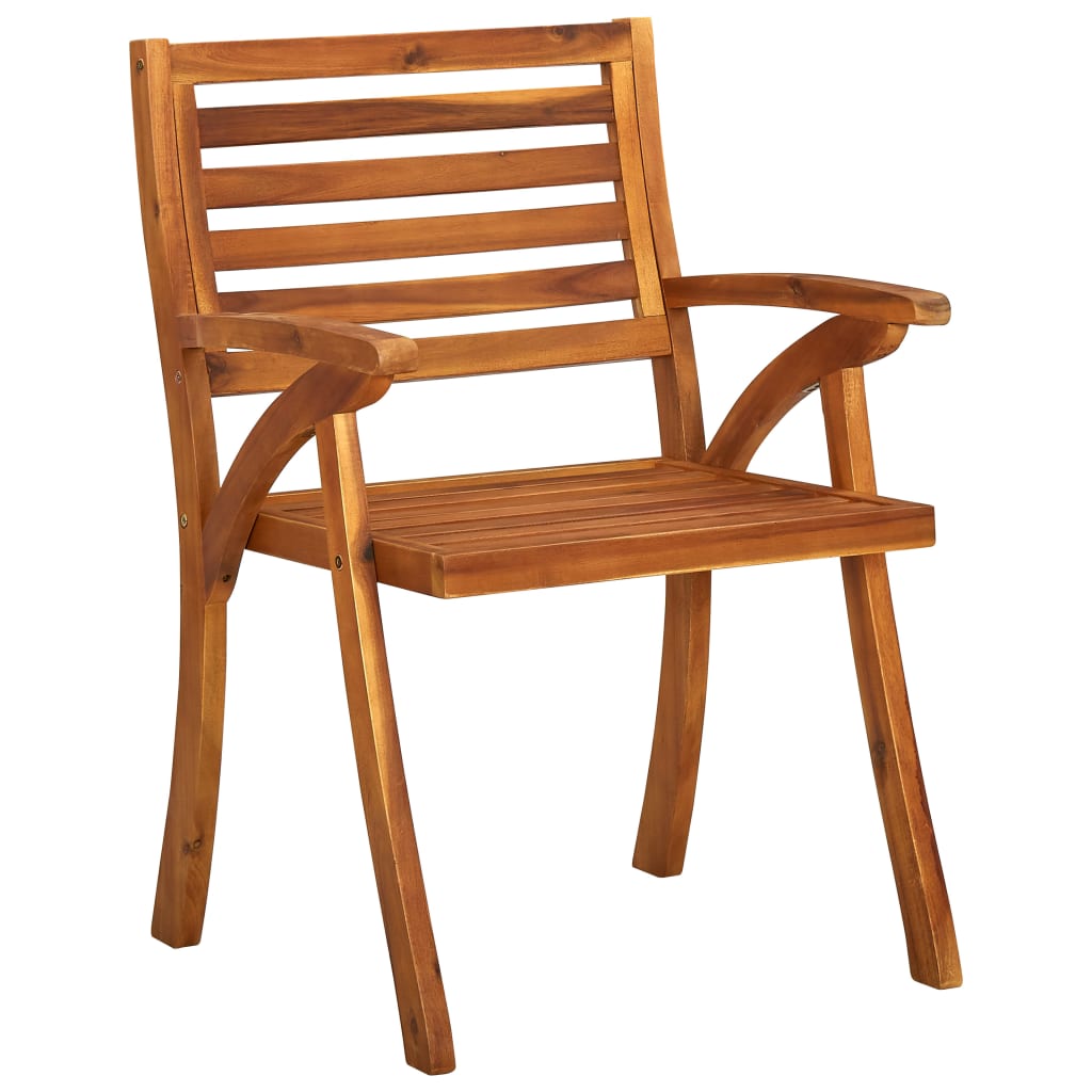 Garten-Essstühle Mit Kissen 3 Stk. Massivholz Akazie