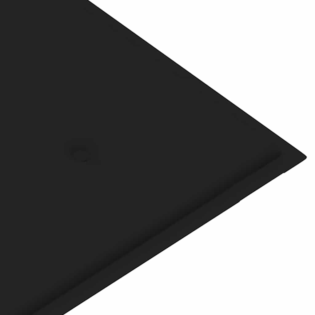 2-Sitzer-Gartenbank Mit Auflage Massivholz Eukalyptus Schwarz