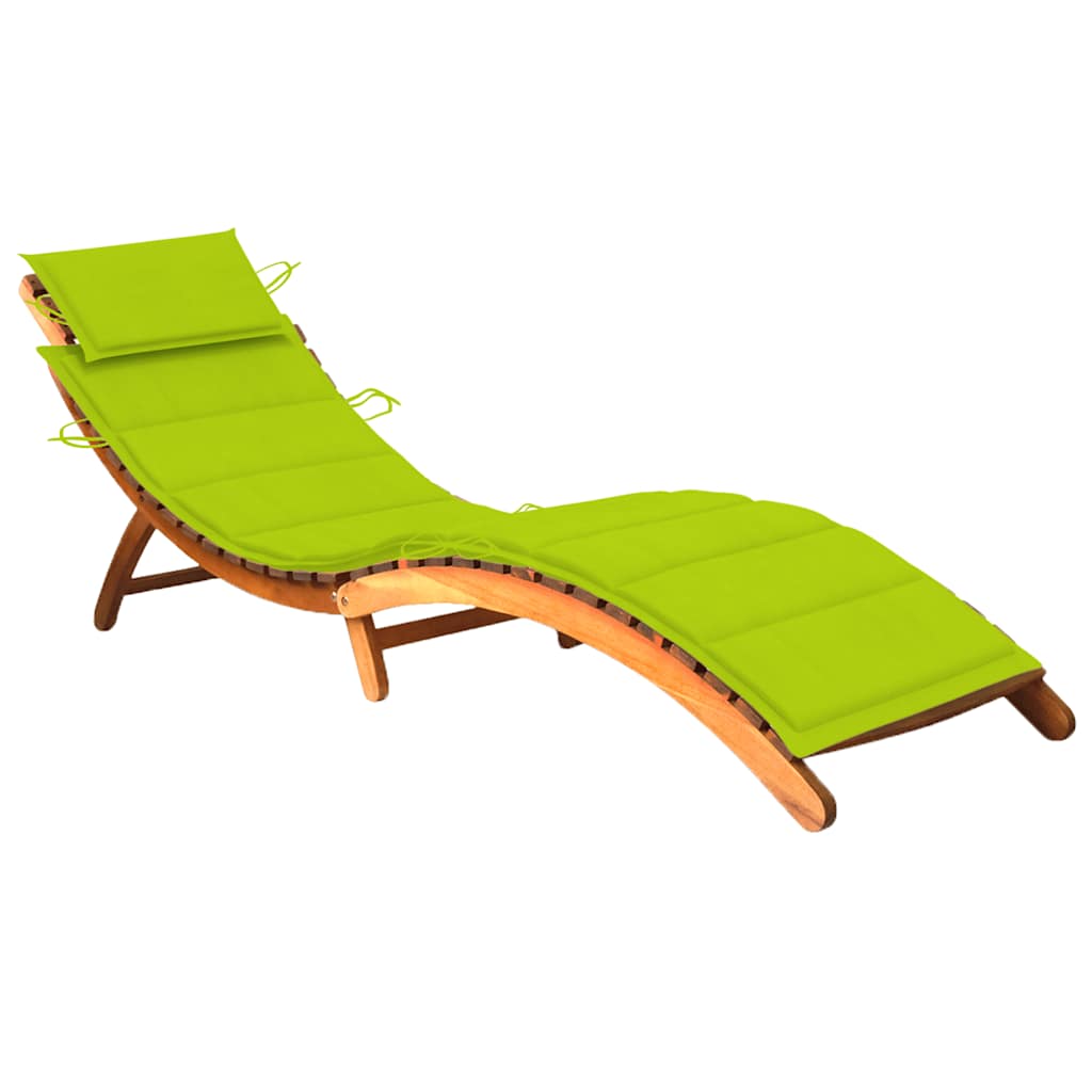 Sonnenliegen 2 Stk. Mit Tisch Und Auflagen Massivholz Akazie