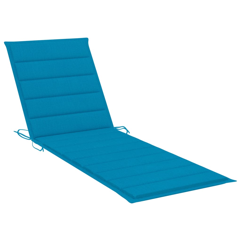 Sonnenliege Mit Tisch Und Auflage Akazie Massivholz