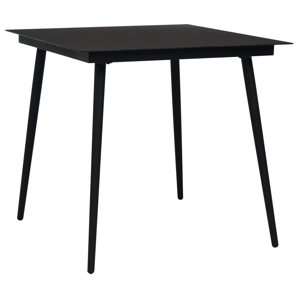3-Tlg. Garten-Essgruppe Poly Rattan Und Glas