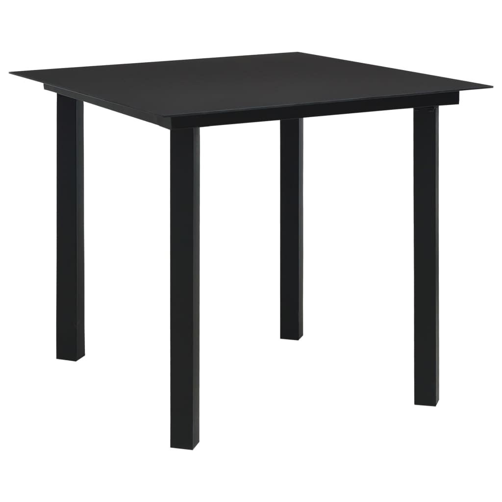 3-Tlg. Garten-Essgruppe Poly Rattan Und Glas