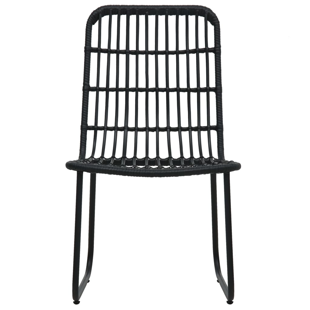 3-Tlg. Garten-Essgruppe Poly Rattan Und Glas