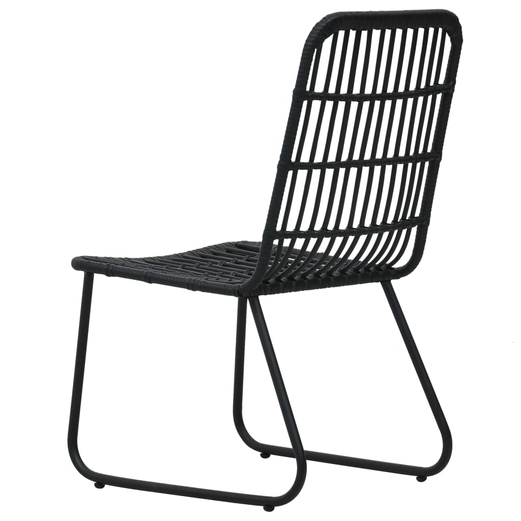 3-Tlg. Garten-Essgruppe Poly Rattan Und Glas