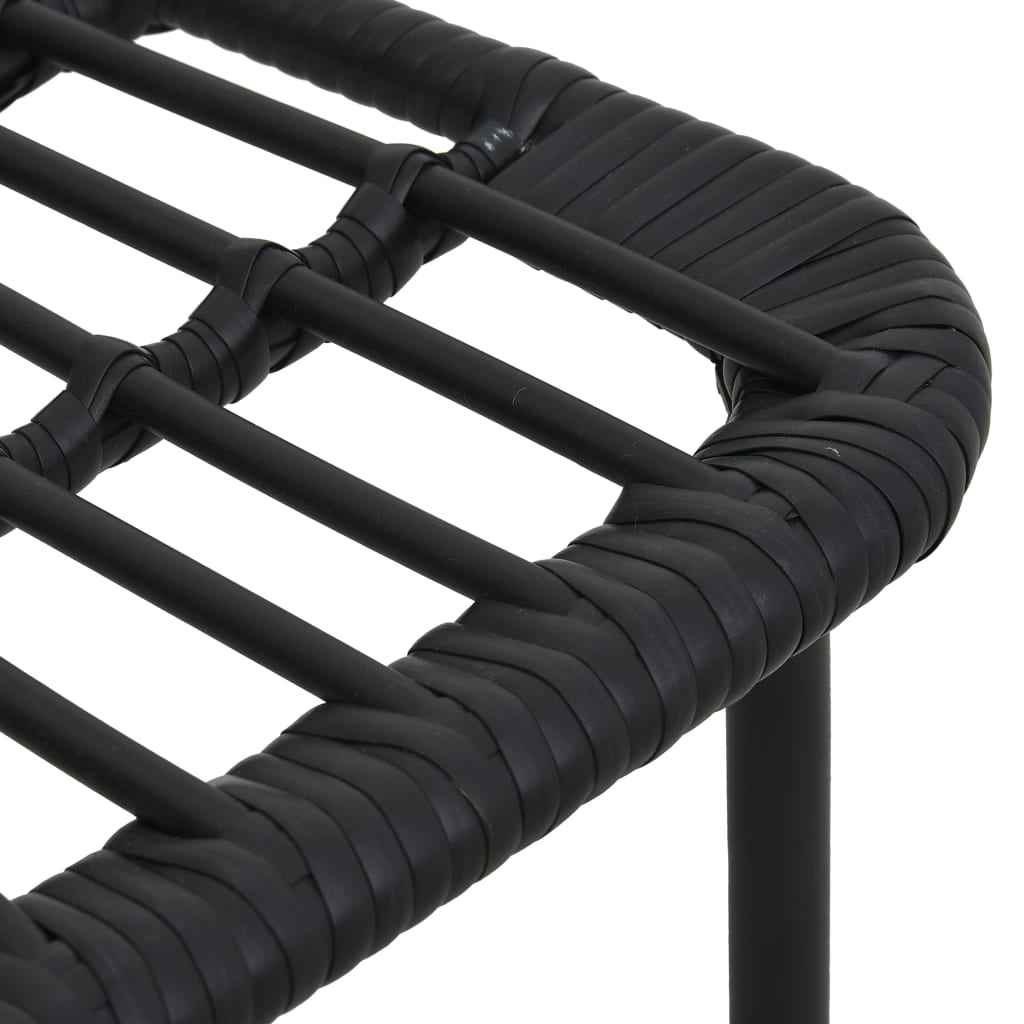 3-Tlg. Garten-Essgruppe Poly Rattan Und Glas