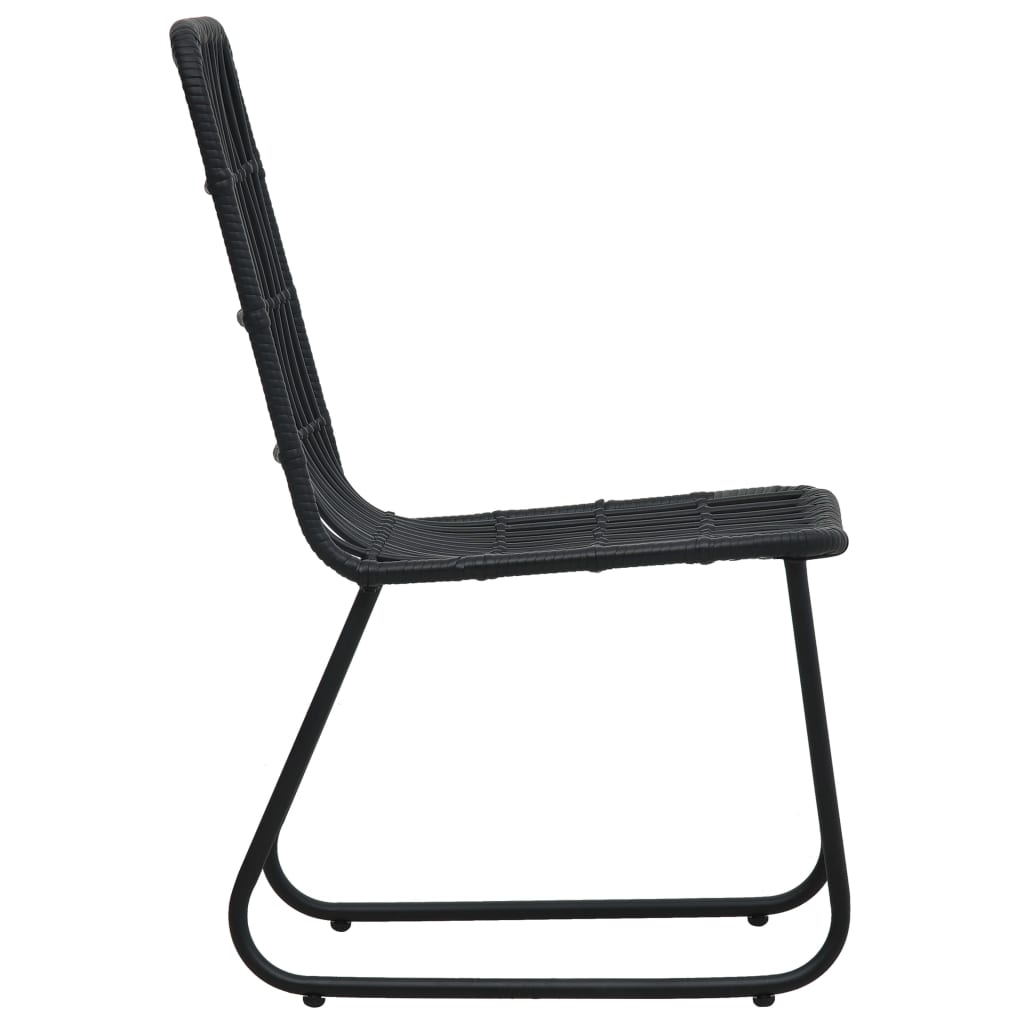 5-Tlg. Garten-Essgruppe Poly Rattan Und Glas