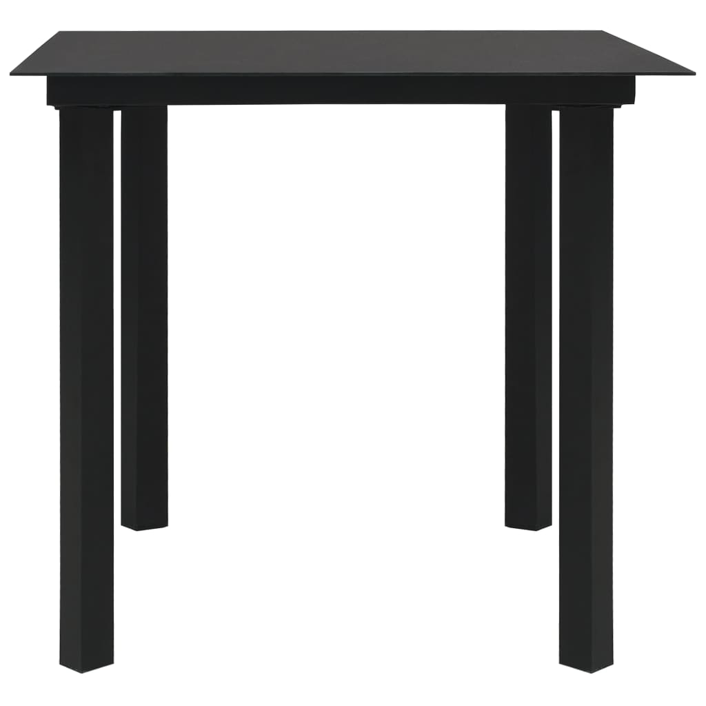 5-Tlg. Garten-Essgruppe Poly Rattan Und Glas