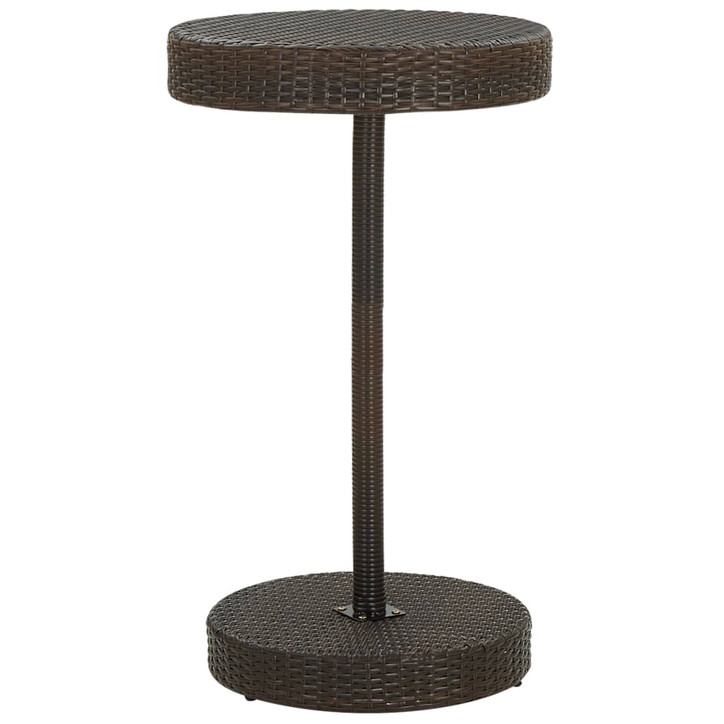 3-Tlg. Gartenbar-Set Mit Kissen Poly Rattan