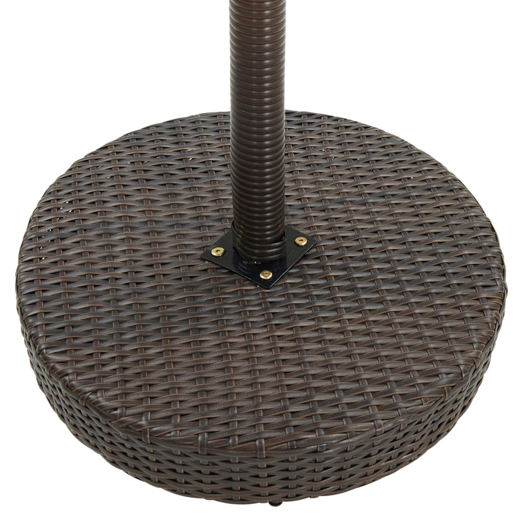 3-Tlg. Gartenbar-Set Mit Kissen Poly Rattan