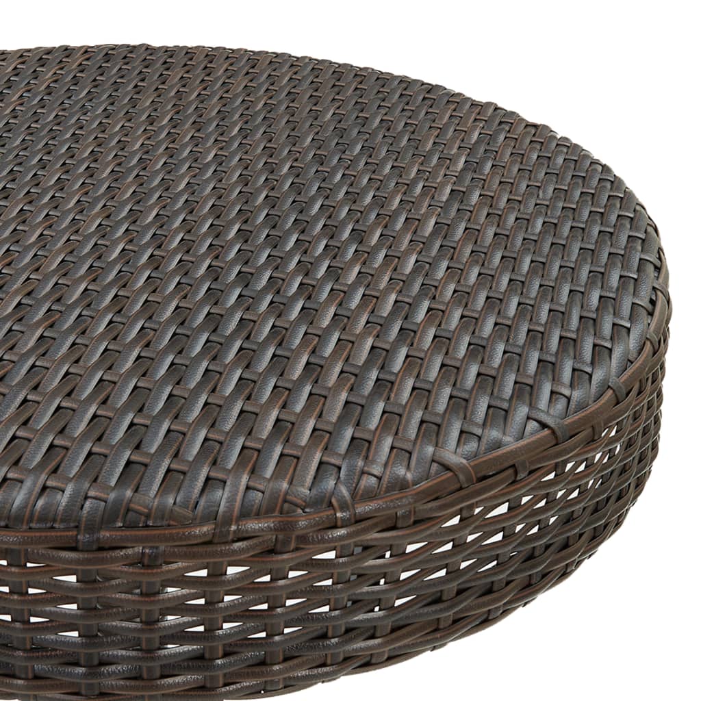 3-Tlg. Gartenbar-Set Mit Kissen Poly Rattan