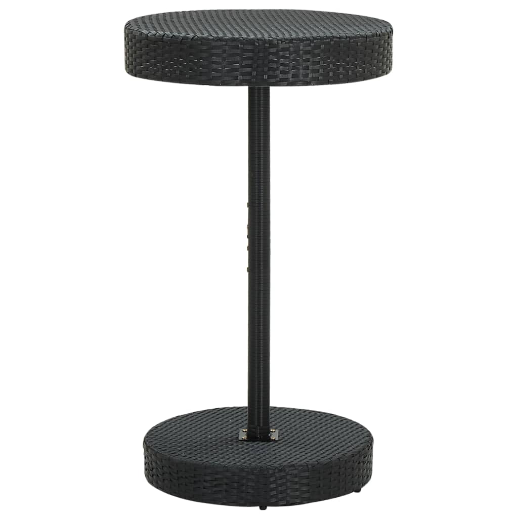 3-Tlg. Gartenbar-Set Mit Kissen Poly Rattan