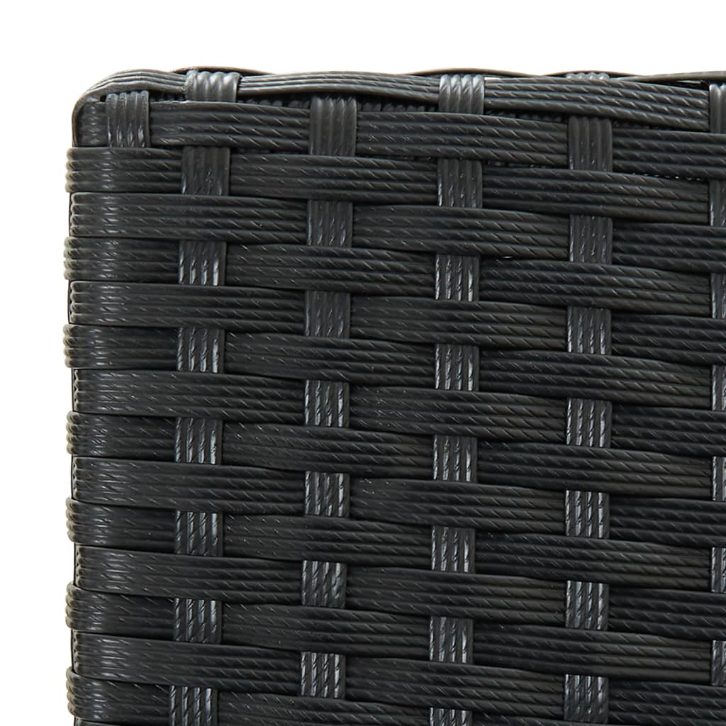 3-Tlg. Gartenbar-Set Mit Kissen Poly Rattan