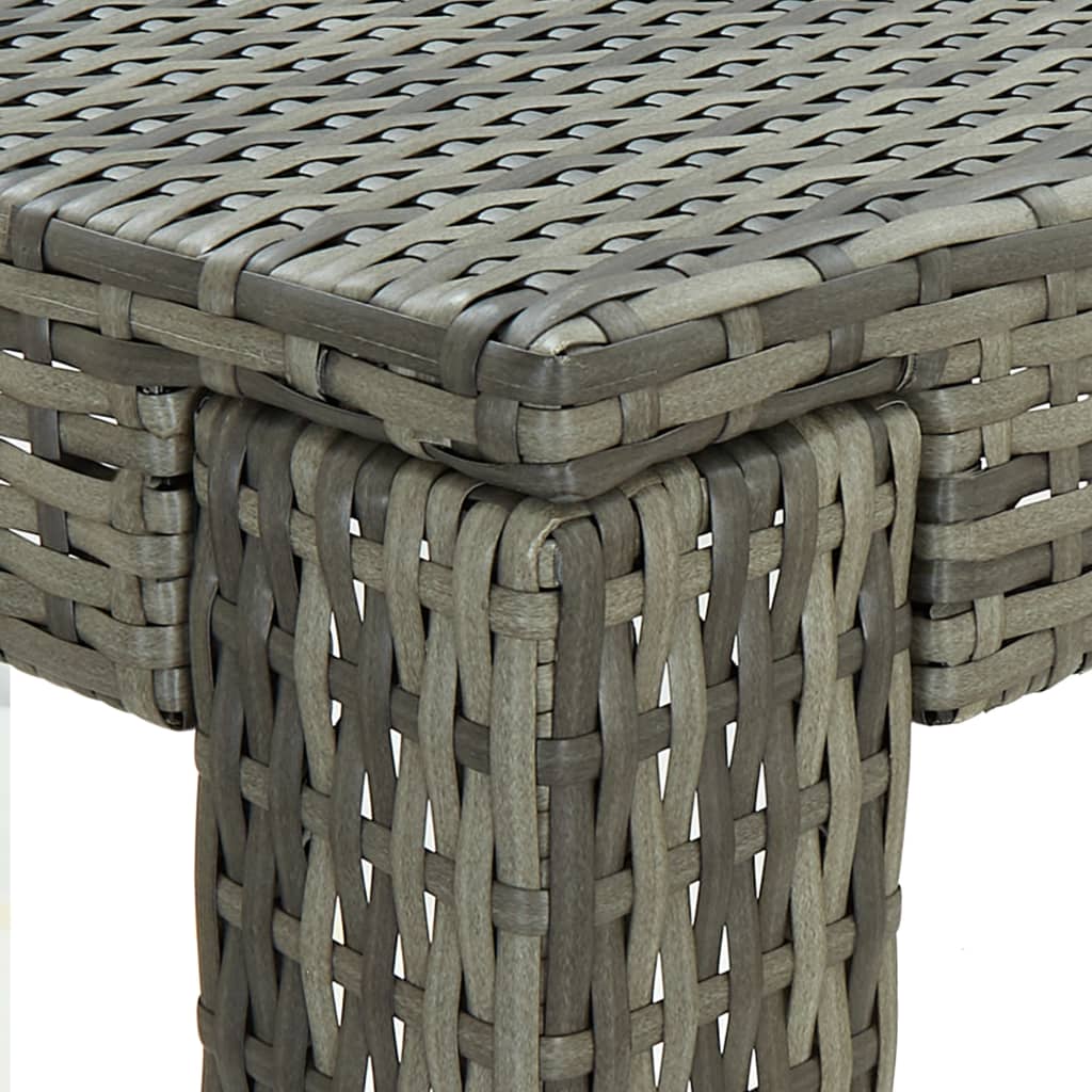 7-Tlg. Gartenbar-Set Mit Kissen Poly Rattan