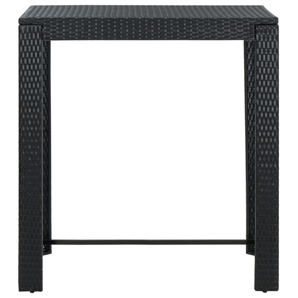 7-Tlg. Gartenbar-Set Mit Kissen Poly Rattan