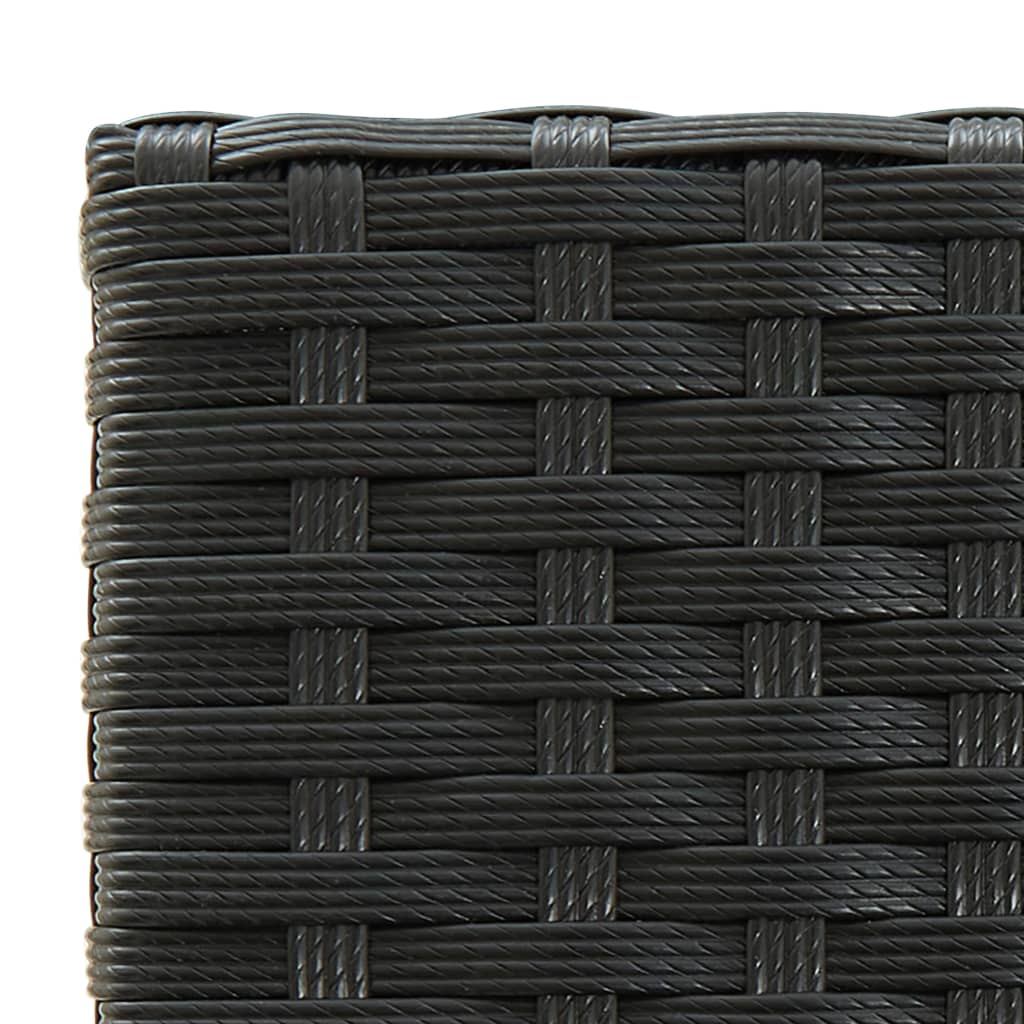 5-Tlg. Garten-Bar-Set Mit Armlehnen Poly Rattan Schwarz