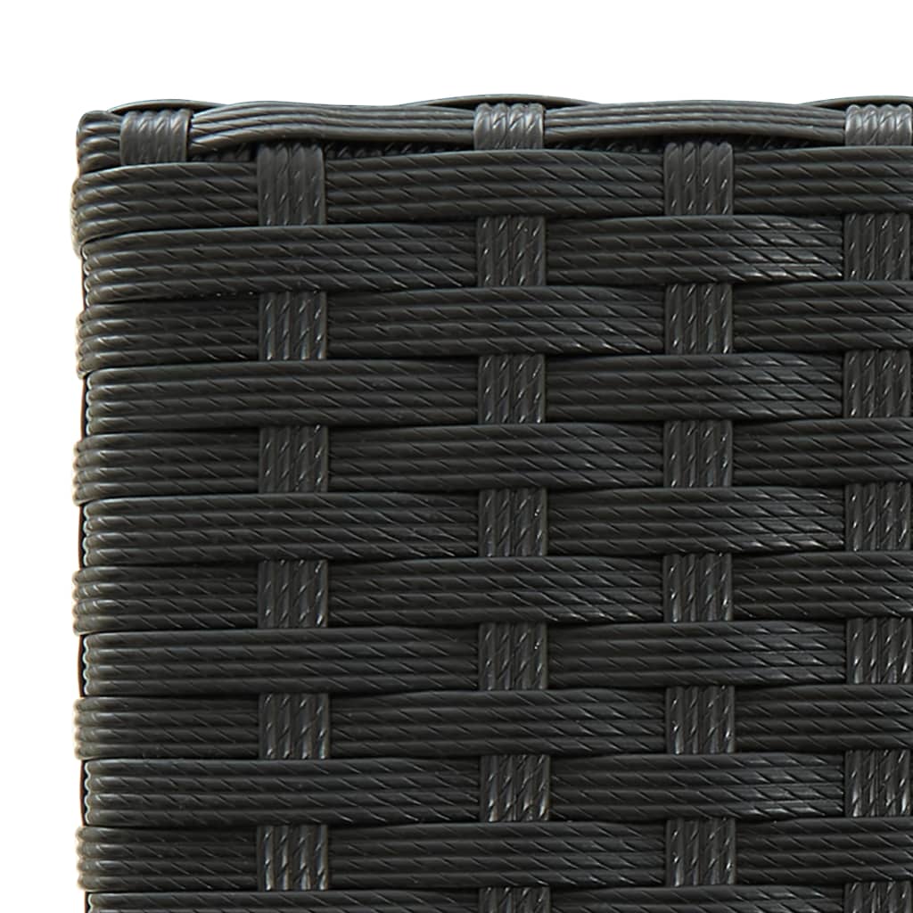 5-Tlg. Garten-Bar-Set Mit Armlehnen Poly Rattan Schwarz