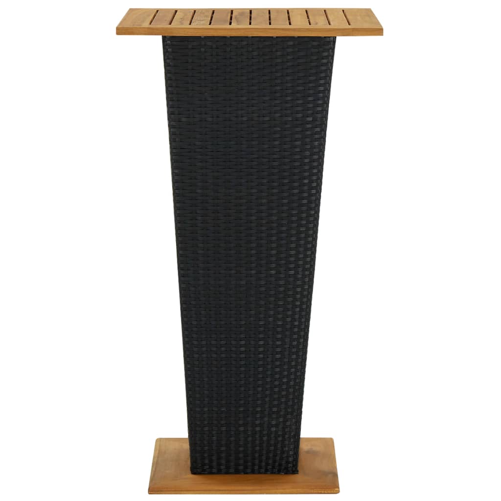 3-Tlg. Gartenbar-Set Mit Kissen Poly Rattan