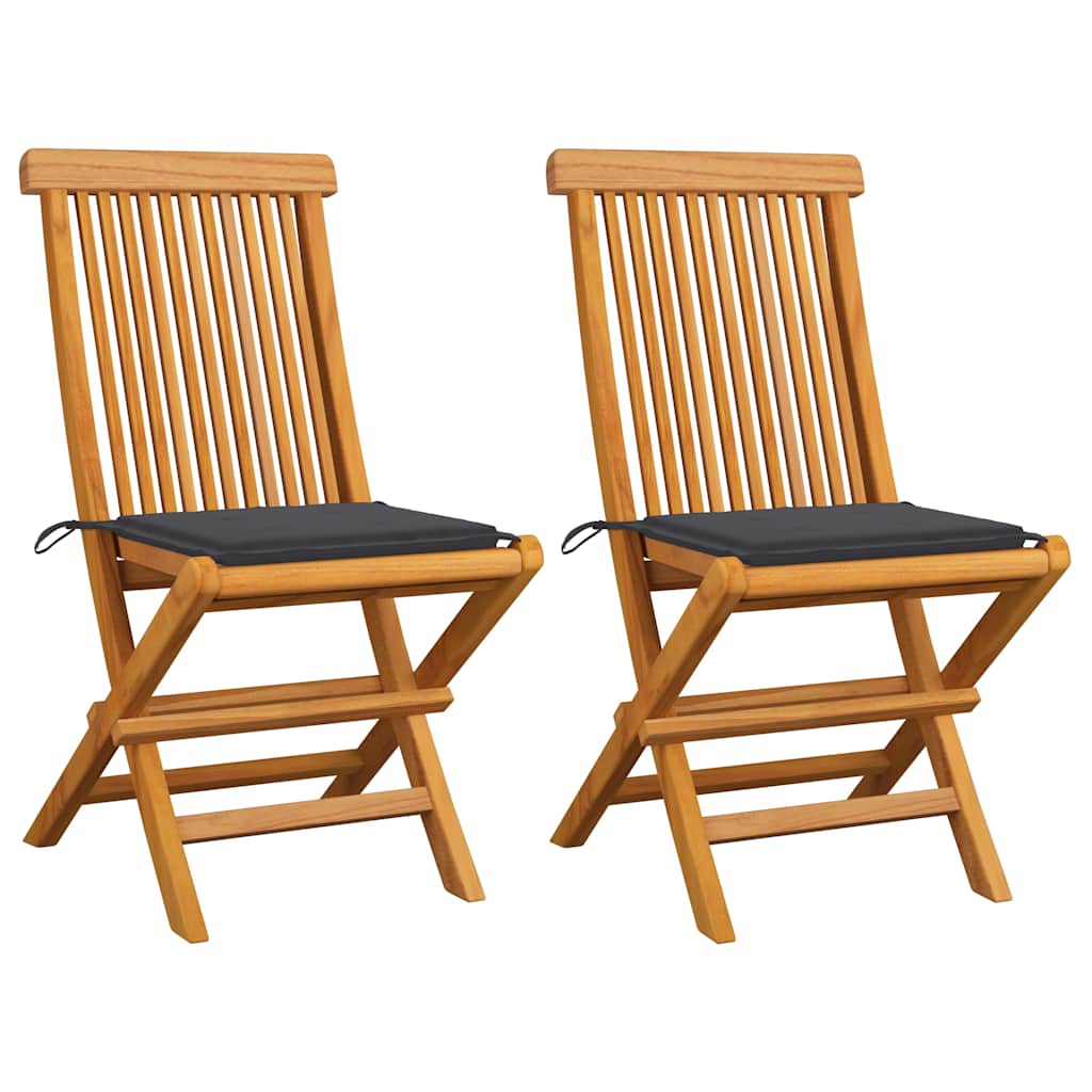 Gartenstühle Mit En Kissen 6 Stk. Massivholz Teak