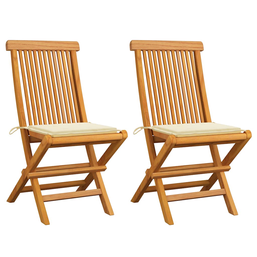 Gartenstühle Mit En Kissen 6 Stk. Massivholz Teak