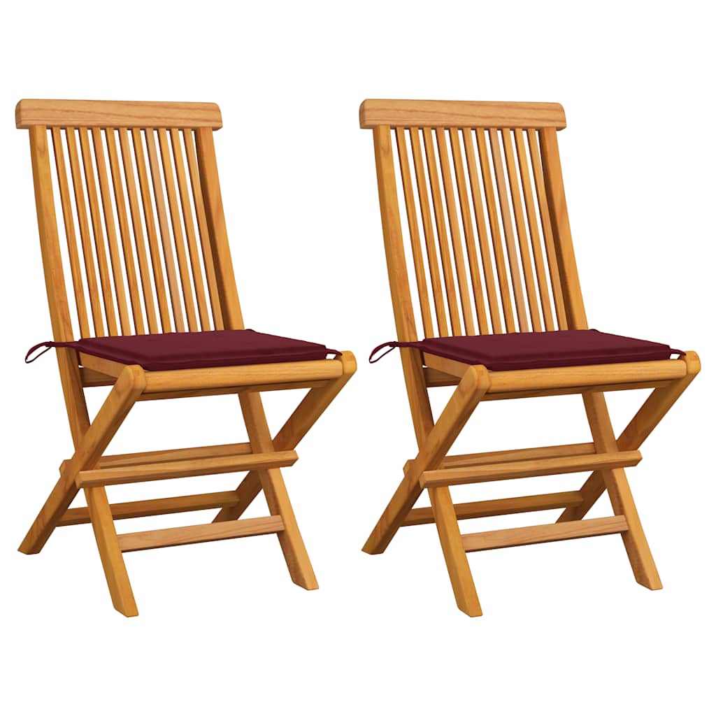 Gartenstühle Mit En Kissen 6 Stk. Massivholz Teak