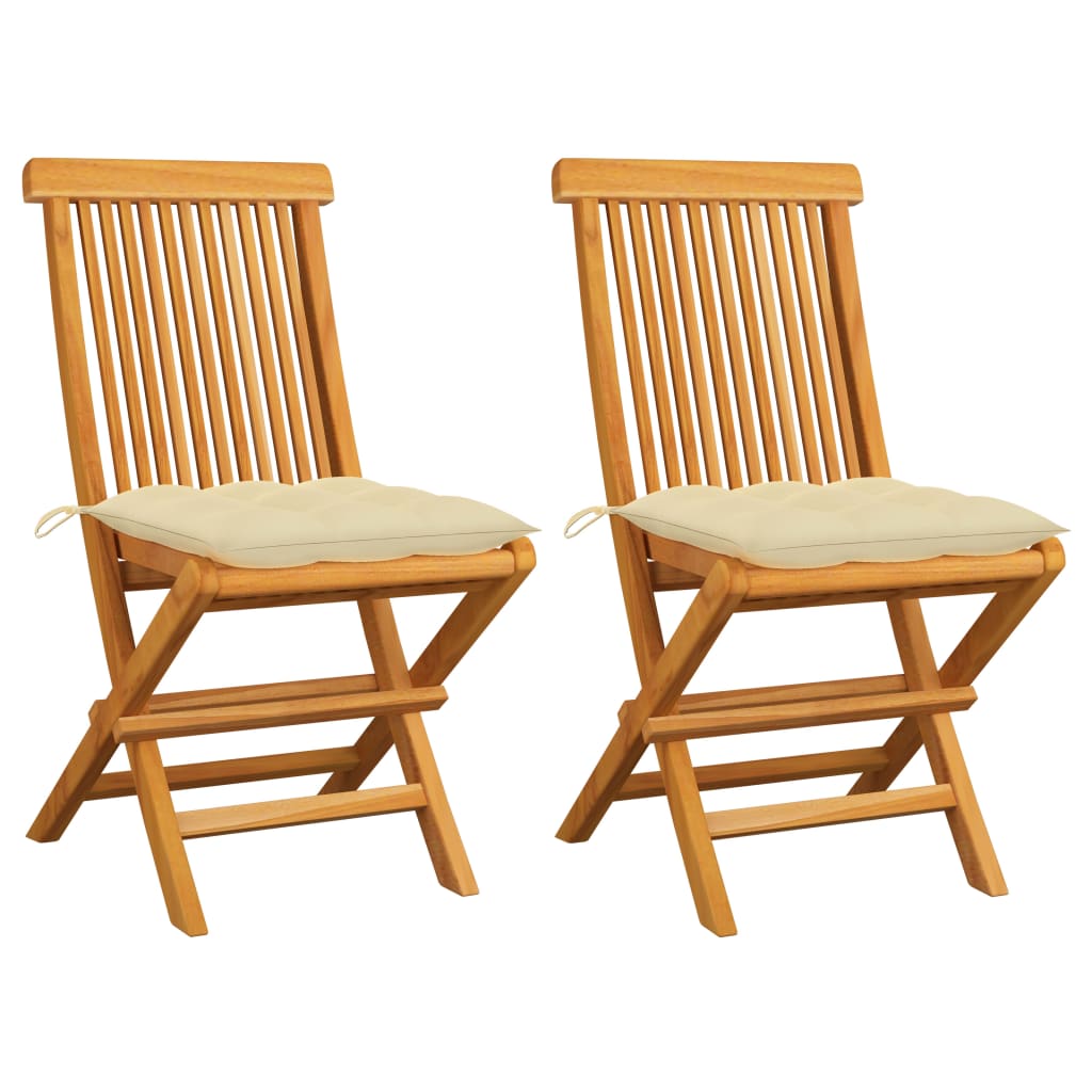 Gartenstühle Mit En Kissen 6 Stk. Massivholz Teak