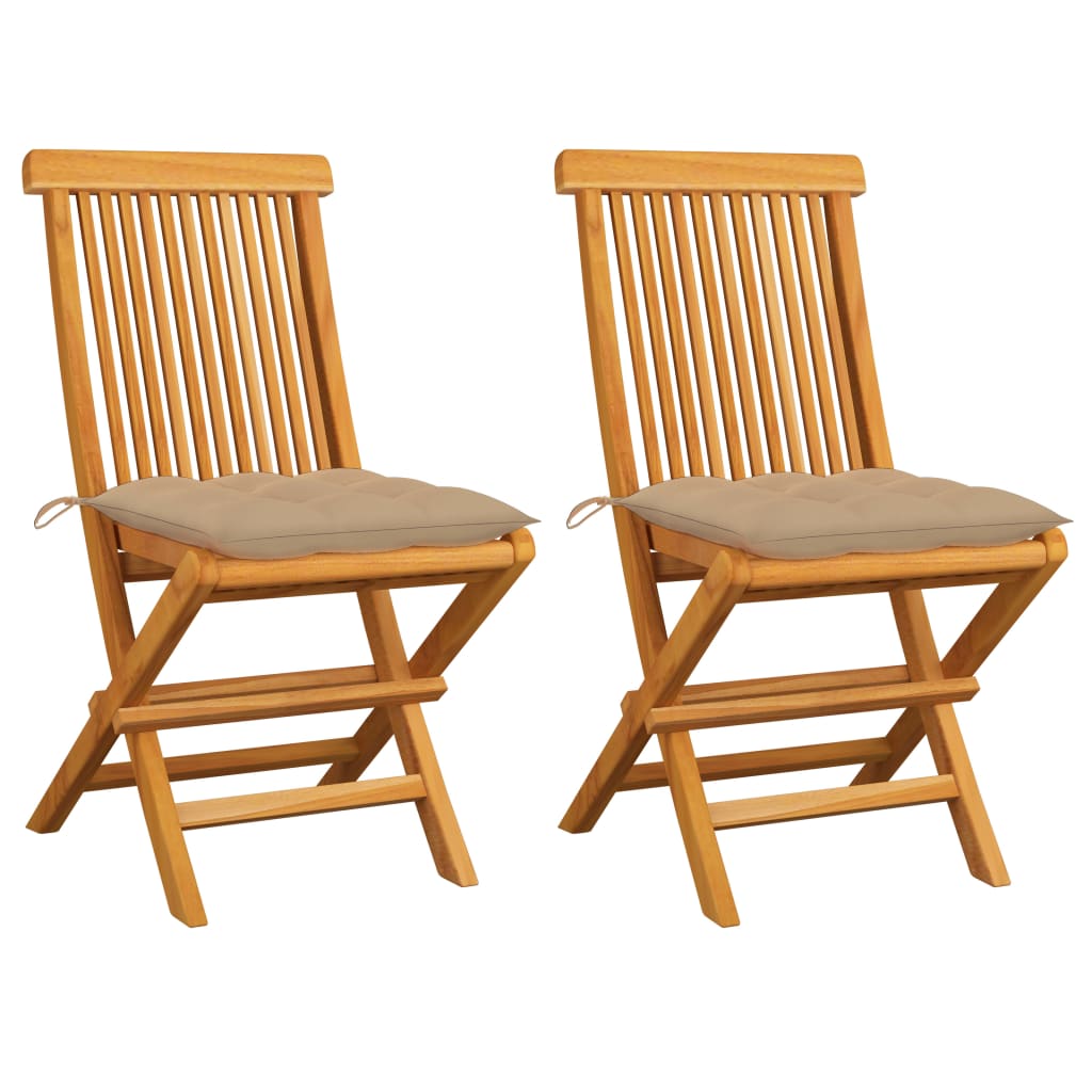 Gartenstühle Mit En Kissen 6 Stk. Massivholz Teak