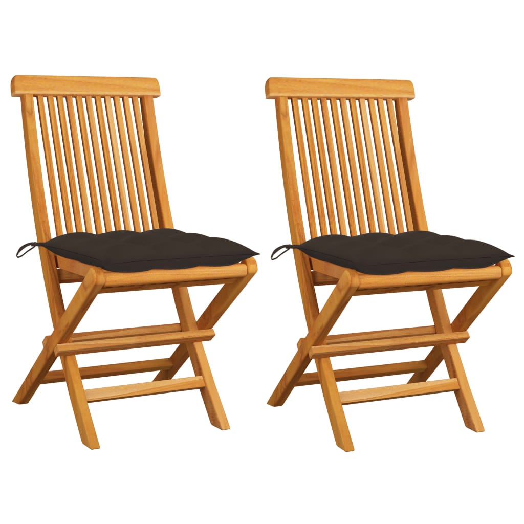 Gartenstühle Mit En Kissen 6 Stk. Massivholz Teak