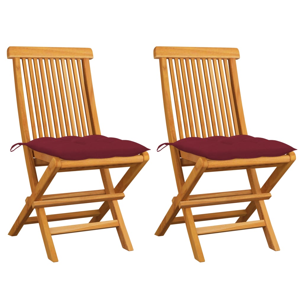 Gartenstühle Mit En Kissen 6 Stk. Massivholz Teak