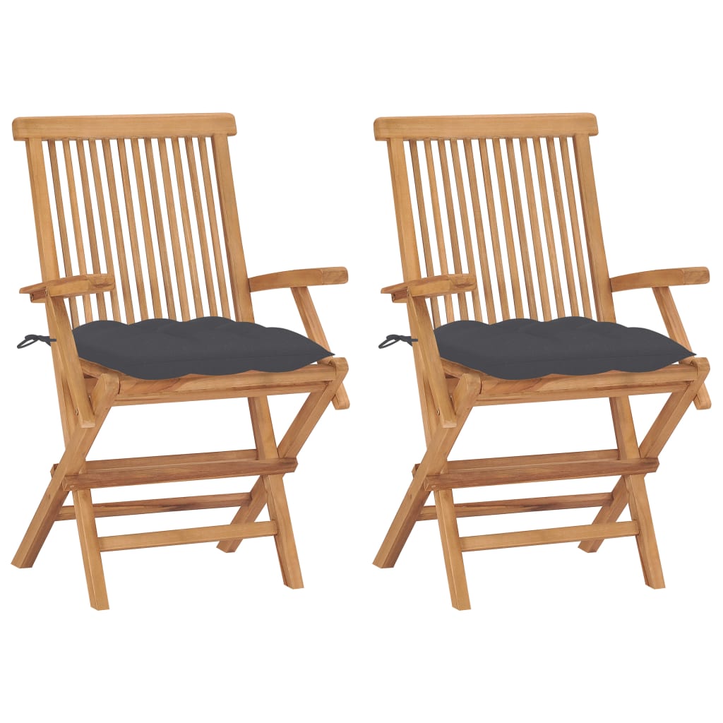 Gartenstühle Mit En Kissen 8 Stk. Massivholz Teak