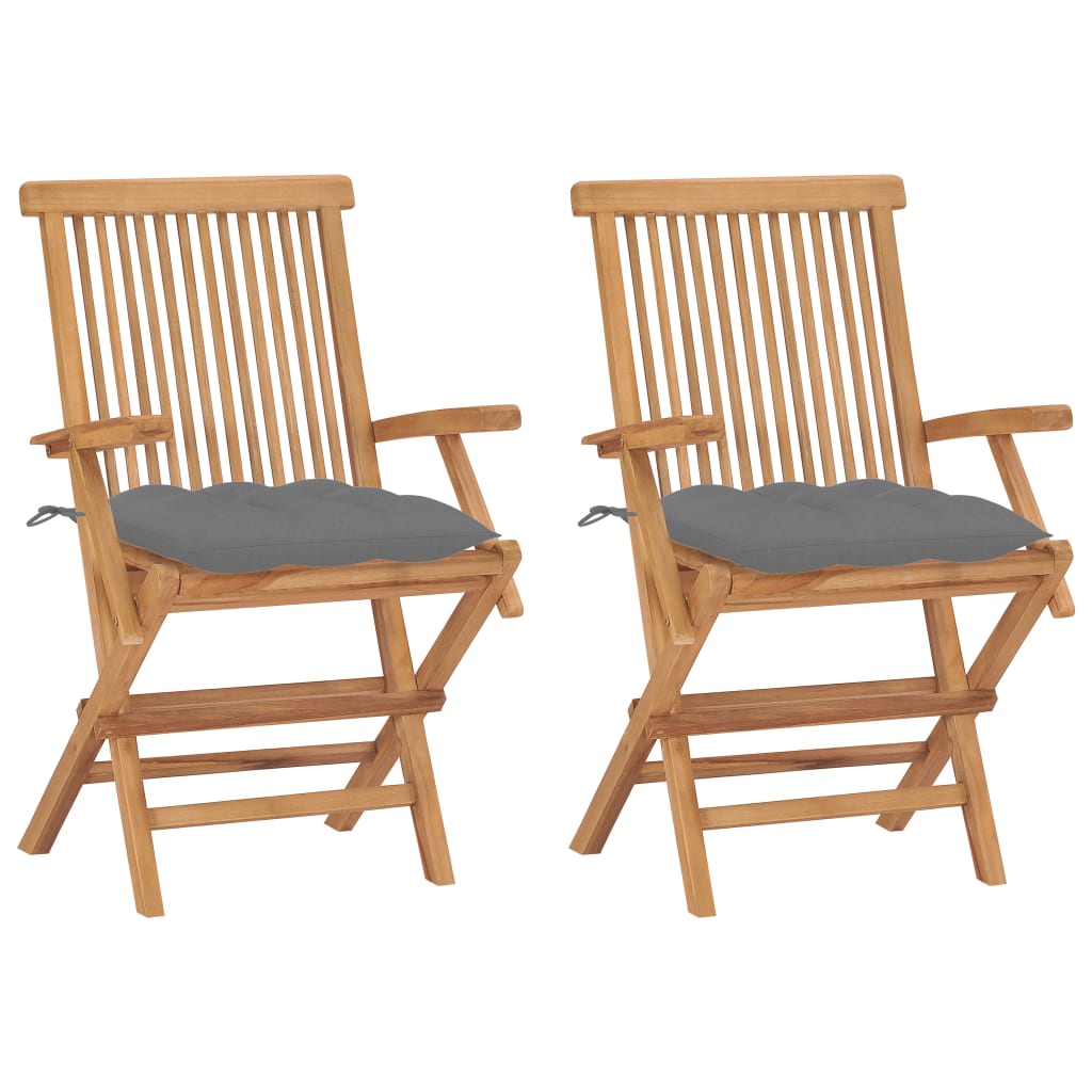 Gartenstühle Mit En Kissen 8 Stk. Massivholz Teak