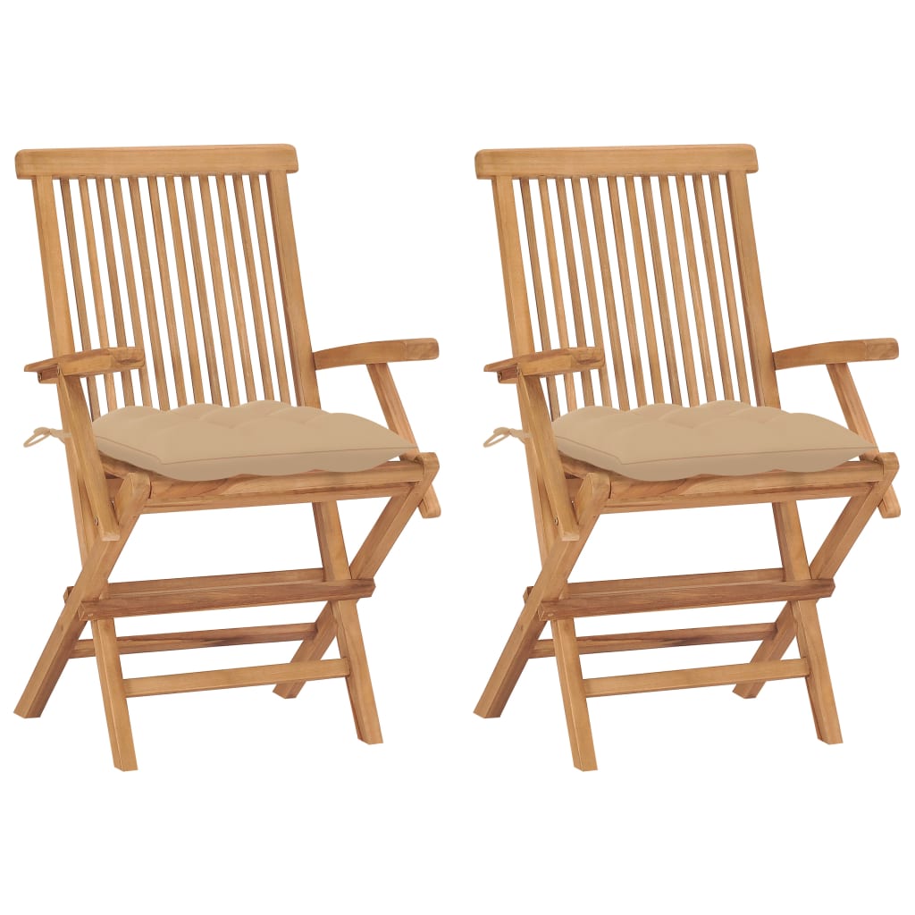 Gartenstühle Mit En Kissen 8 Stk. Massivholz Teak
