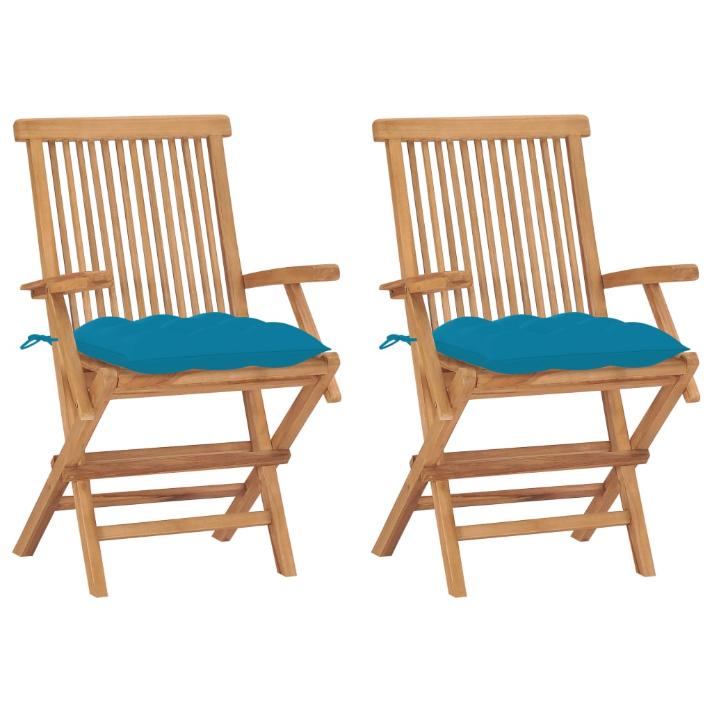 Gartenstühle Mit En Kissen 8 Stk. Massivholz Teak