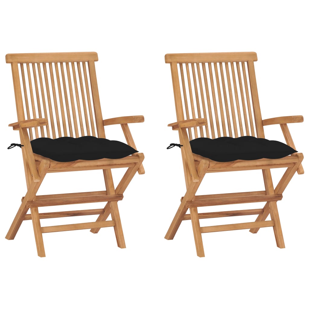 Gartenstühle Mit En Kissen 8 Stk. Massivholz Teak