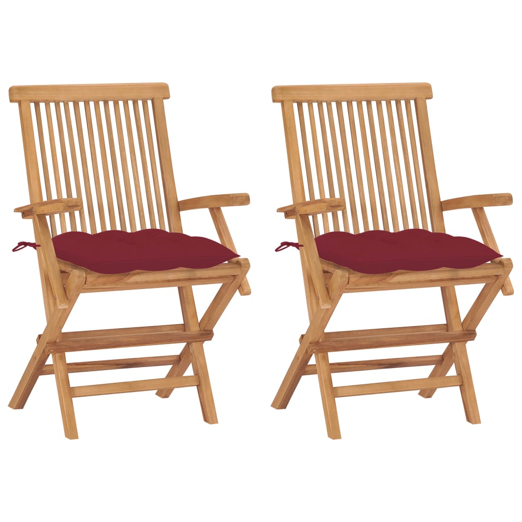 Gartenstühle Mit En Kissen 8 Stk. Massivholz Teak