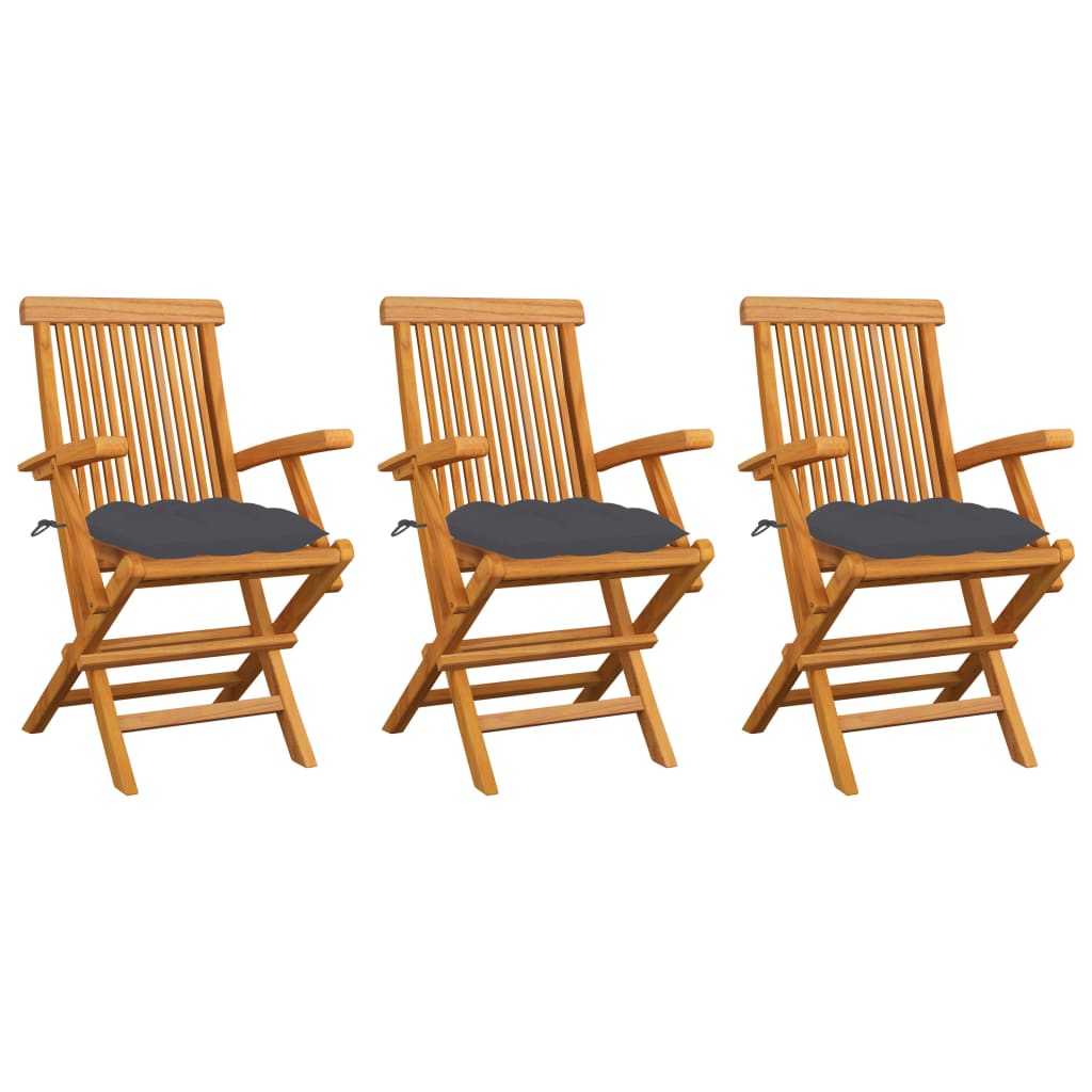Gartenstühle Mit En Kissen 8 Stk. Massivholz Teak