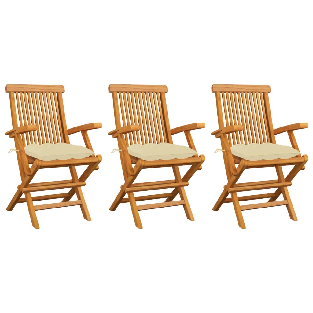 Gartenstühle Mit En Kissen 8 Stk. Massivholz Teak
