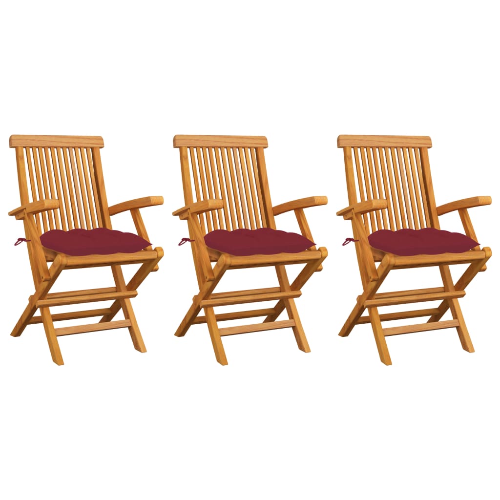 Gartenstühle Mit En Kissen 8 Stk. Massivholz Teak