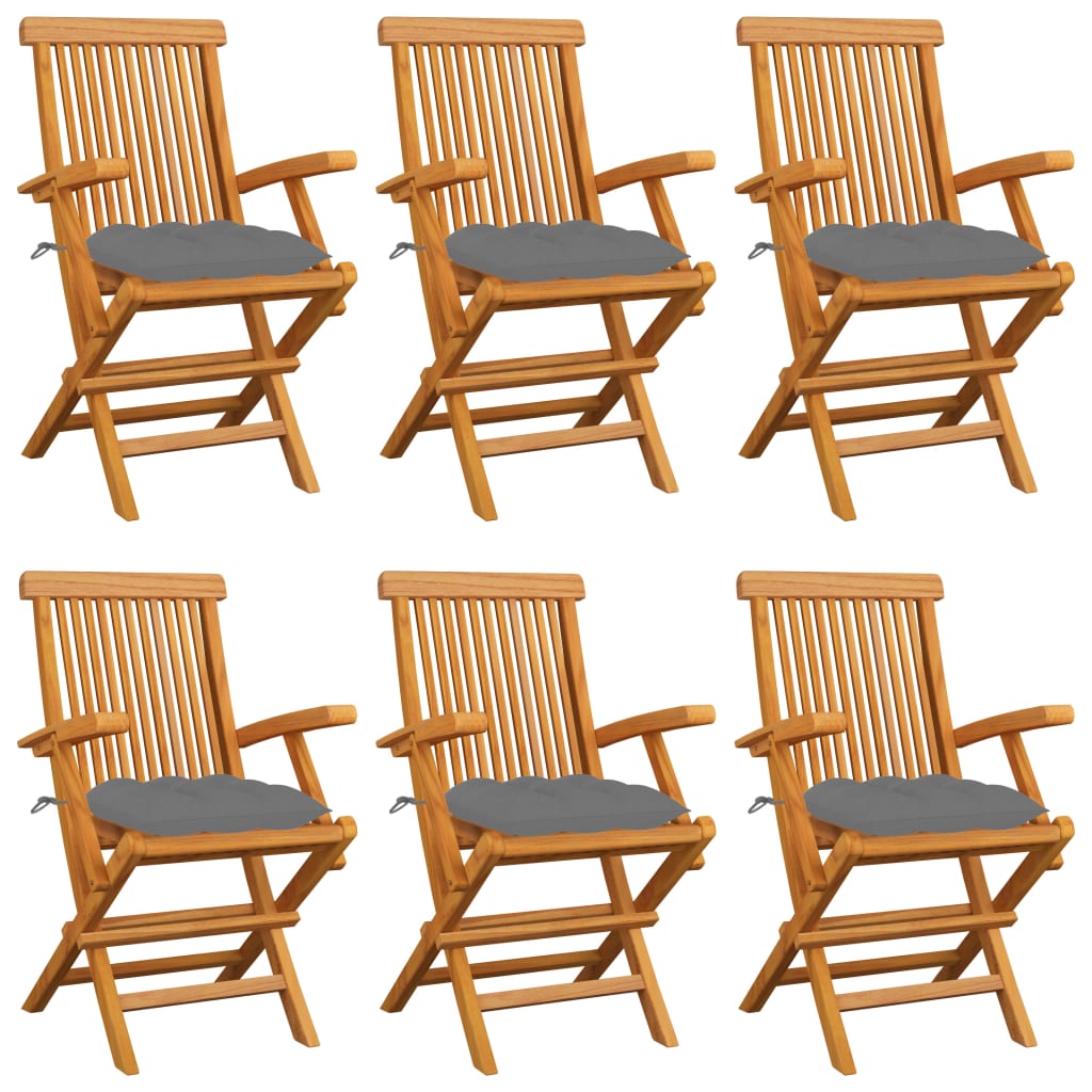Gartenstühle Mit En Kissen 8 Stk. Massivholz Teak