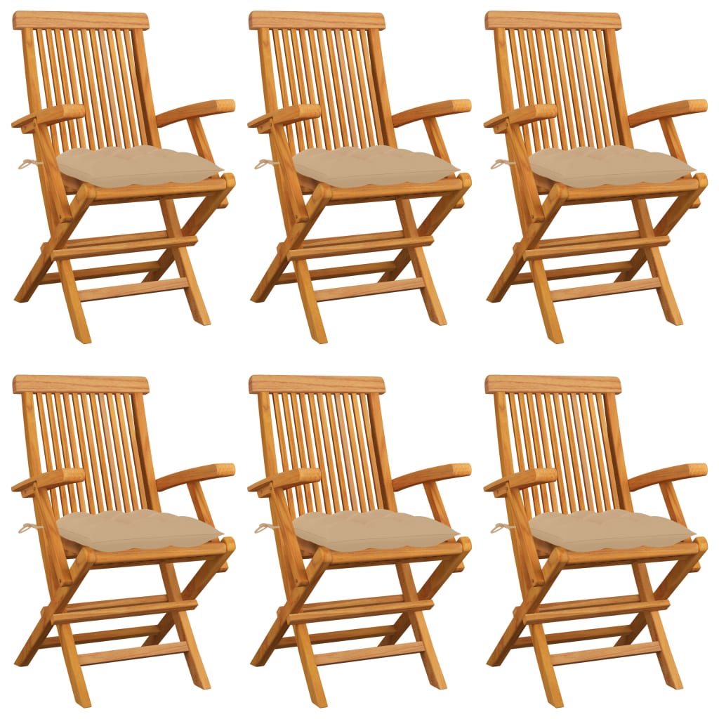 Gartenstühle Mit En Kissen 8 Stk. Massivholz Teak