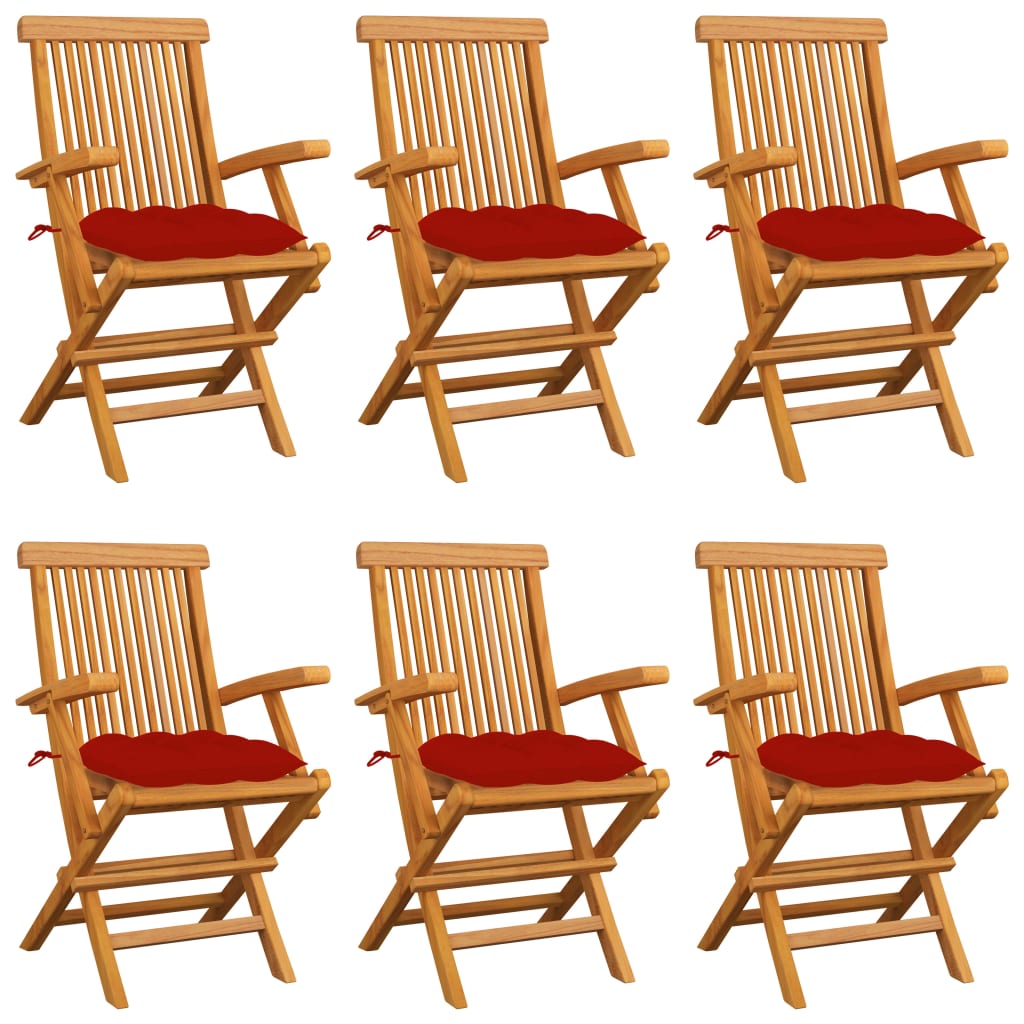Gartenstühle Mit En Kissen 8 Stk. Massivholz Teak