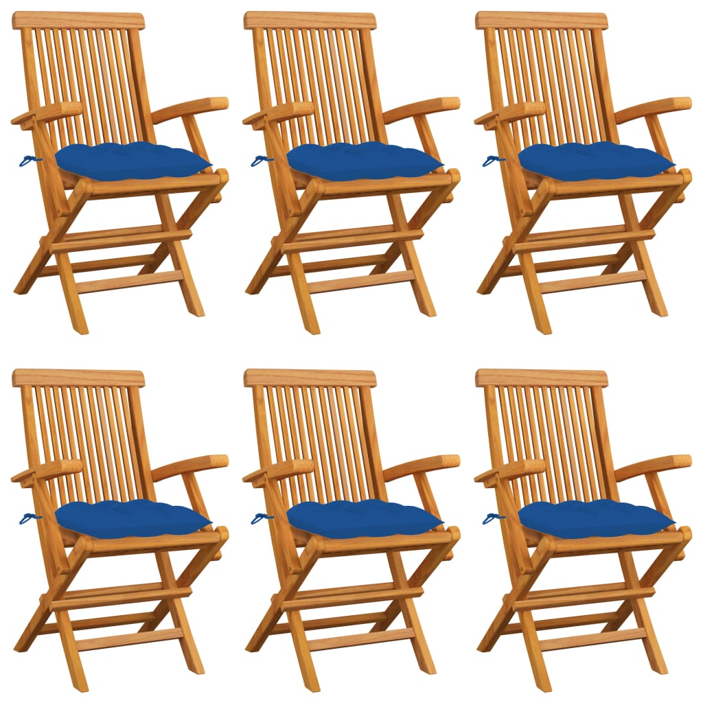 Gartenstühle Mit En Kissen 8 Stk. Massivholz Teak