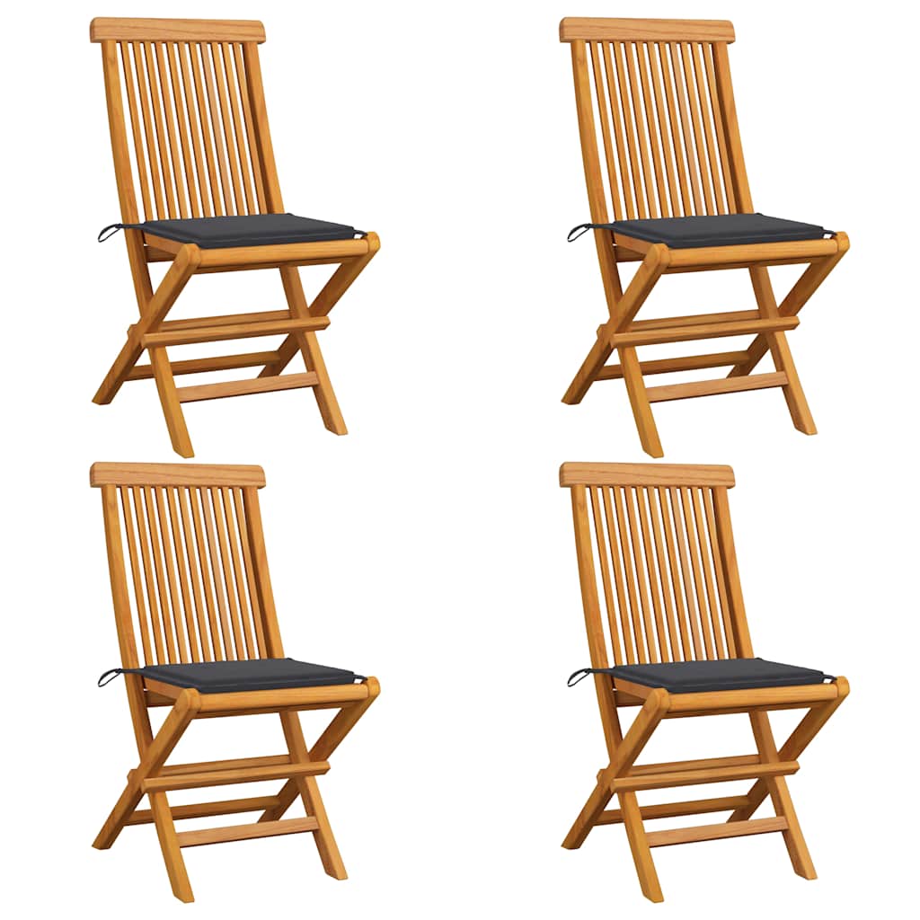 Gartenstühle Mit En Kissen 6 Stk. Massivholz Teak