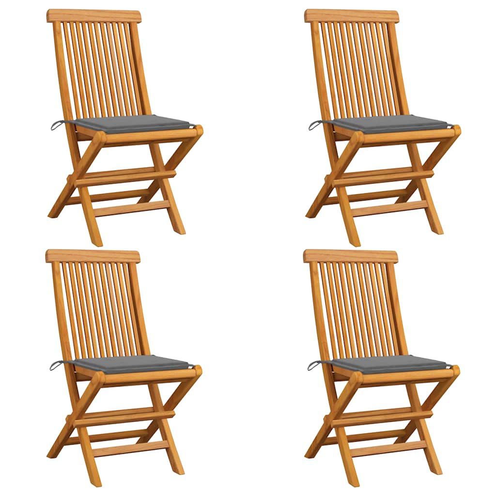 Gartenstühle Mit En Kissen 6 Stk. Massivholz Teak